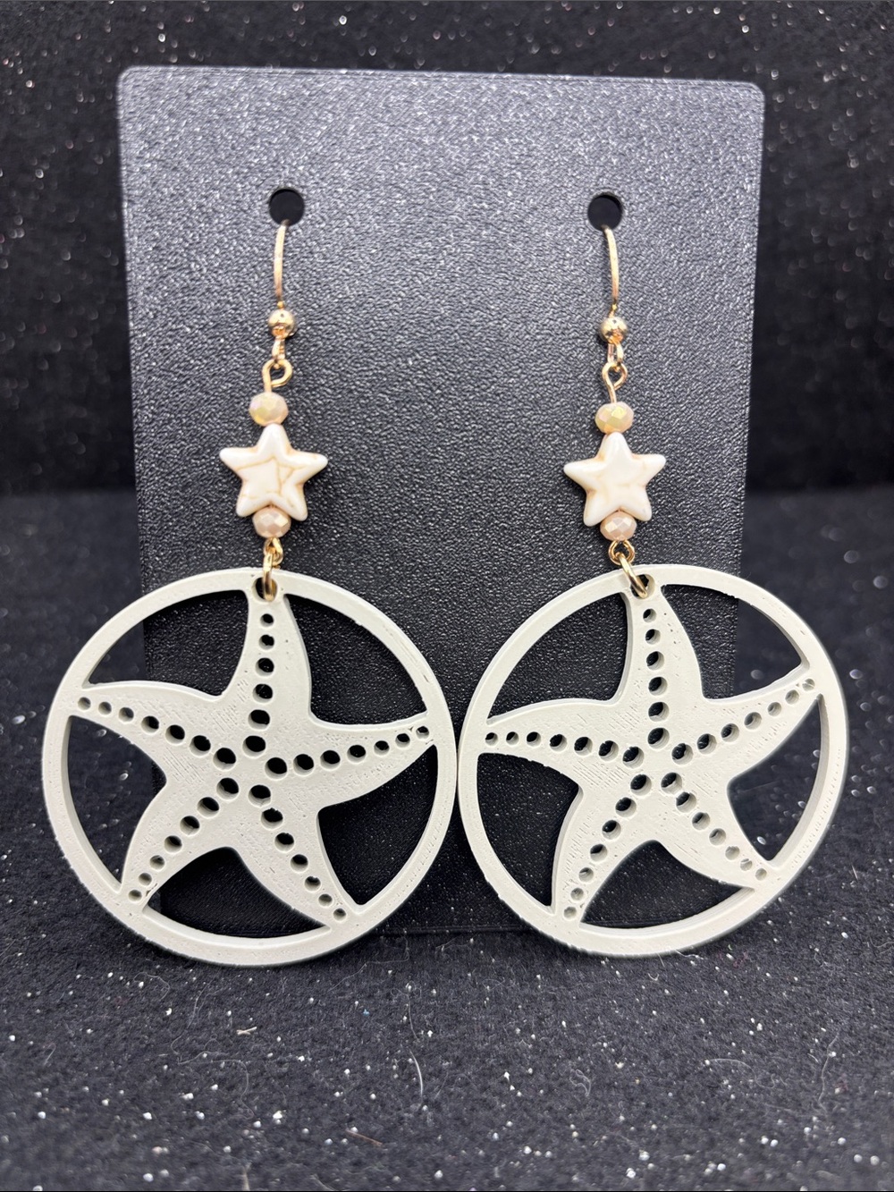 Starfish Dangle Earrings | Coastal Beach Earrings
